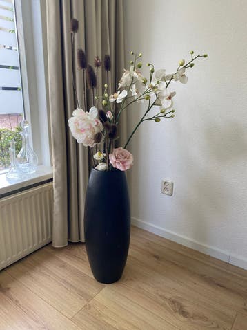 Gratis Houten Siervaas H 64 cm Rond 25 cm