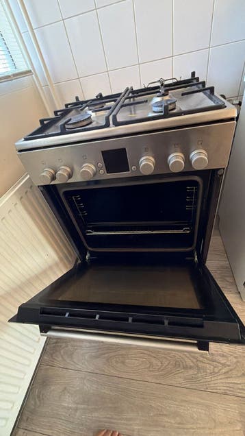 Bosch gasfornuis met oven - RVS