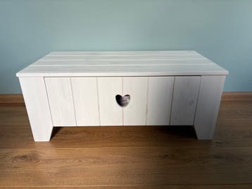 Witte houten opbergkist - GRATIS