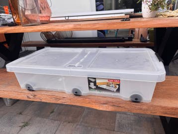Opbergbox met wieltjes - Transparant