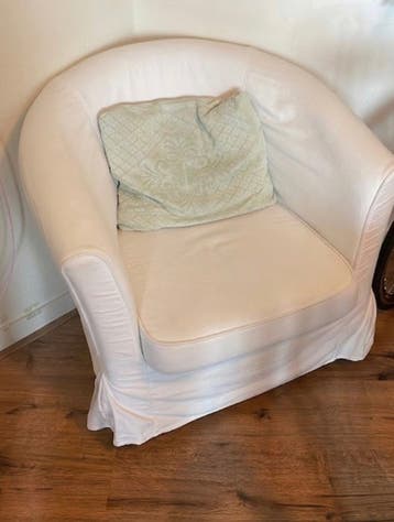 Comfortabele witte stoel / fauteuil