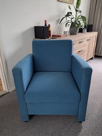 GRATIS ophalen: blauwe fauteuil
