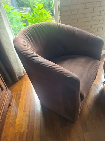 Fauteuil, bruin,gebruikt