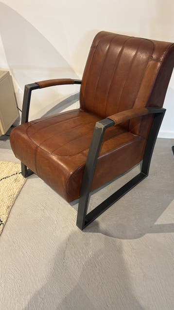 Vintage Leren Lounge Stoel - Van €999 voor €399!