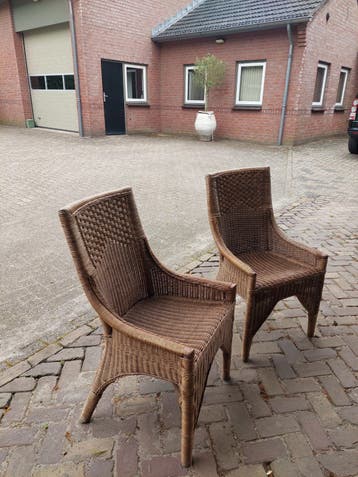 Set van 2 rotan stoelen - Bruin