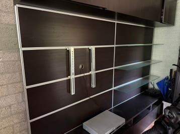 Ikea Besta systeemkast tv kast en achterwand. GRATIS