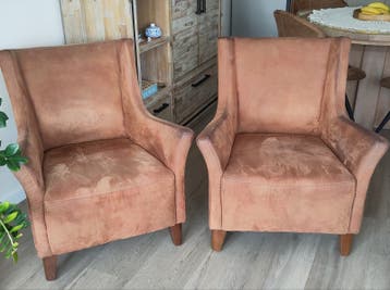 Gratis 2 bruine fauteuils