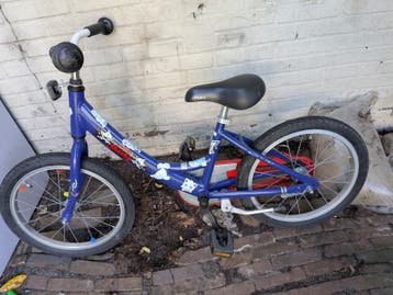 Puky kinderfiets 16 inch - Blauw met leuke stickers