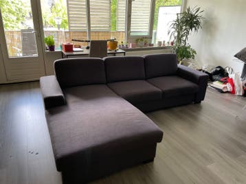 Gratis - Hoekbank stof - donkerblauw