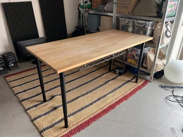 Free Solid Wood Table / Ikea Legs