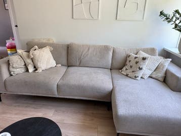 GRATIS!ZATERDAG OF ZONDAG OPHALEN !! Hoekbank - Grijs Beige.