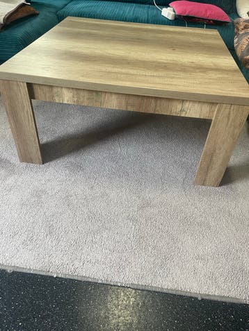 Houten salontafel 100x100 cm