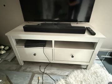Gratis Witte TV-kast 120 cm breed met lades en open vakken