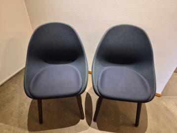 4x Donkerblauwe stoelen