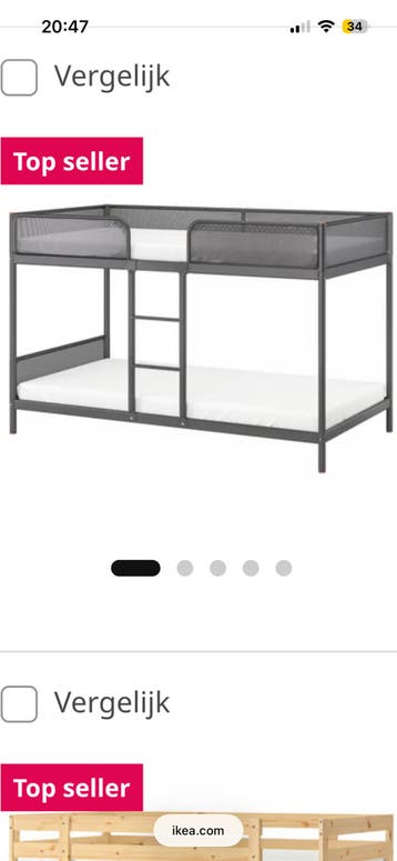 Gratis!! Stevig metalen stapelbed