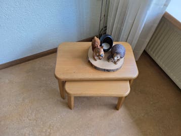 Houten bijzettafeltjes set van 2