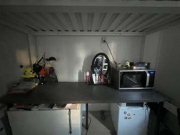 Donkergrijs IKEA bureau - 200x60 cm
