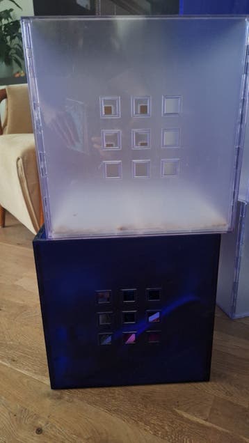 10 kallax kast opbergbakken, 4 donkerblauw en 6 lichtblauw