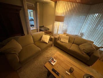 Gratis 2-zitsbank en fauteuil set