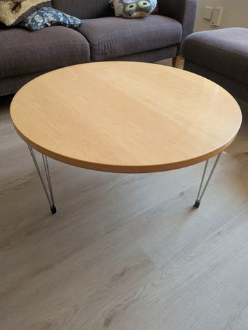 Deense Salontafel - Hoge Kwaliteit Rond Houten Blad