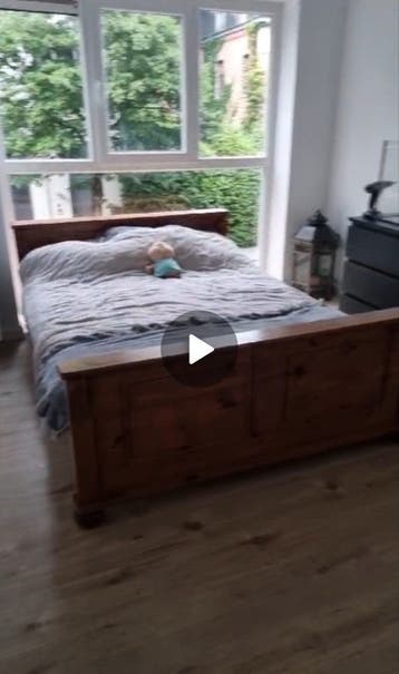 Houten bed
