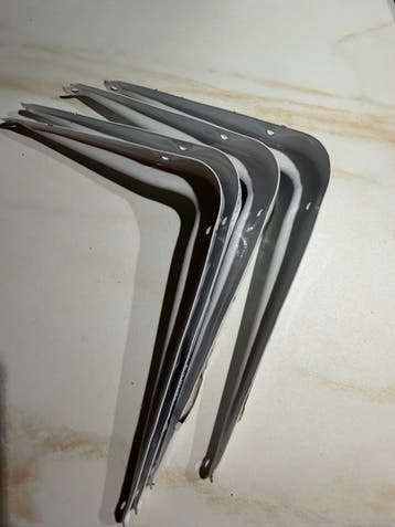 4 witte Hanson steunen - 12.5 x 16 cm, 20 kg max