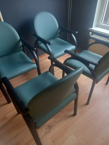 Set van 4 comfortabele stoelen - Groen
