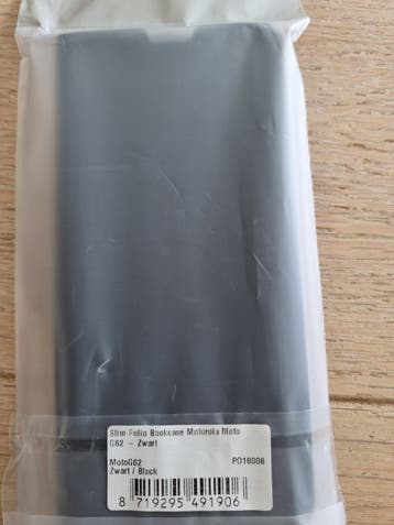 Slim Folio Bookcase voor Motorola Moto G62 - Zwart