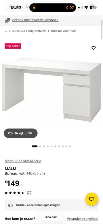 Bureau GRATIS afhalen