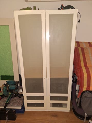 Pax kast met lades en hang gedeelte.