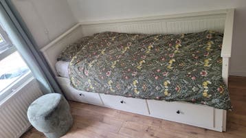 HEMNES
Bedbank met 3 lades, wit, 80x200 cm