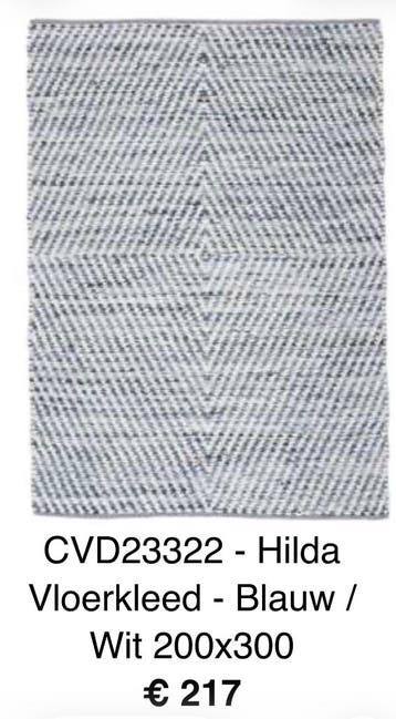 Area rug dark blue and white