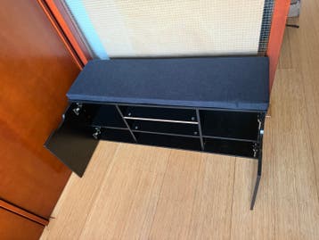 GRATIS! Schoenenbankje met kussen - 105x30x48 cm