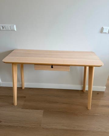 Houten bureau/tafel met lade - Scandinavische stijl