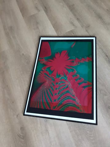 Schilderij lijst zwart 50x70 cm met glas plaat