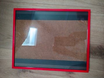Rode fotolijst met glas, 30x24 cm