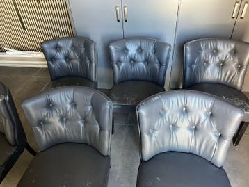 6 Olav eetkamerstoelen - stof laat los, ideaal voor bekleden