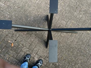 Zwarte metalen tafelpoten - Spider onderstel