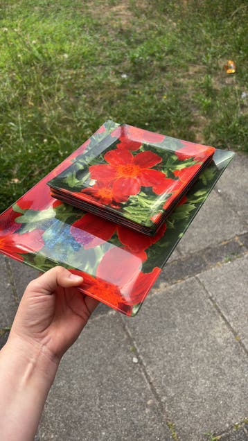 glazen serveerschalen set