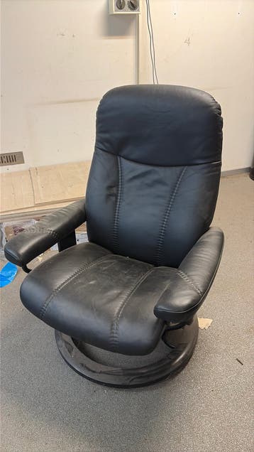 Gratis lederen relax fauteuil