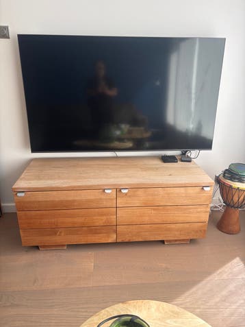 Teak houten TV-meubel met plankje