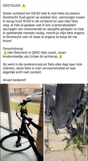Qwic fiets gestolen!!!! Lezen!