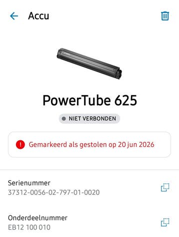 Bosch PowerTube 625 - GESTOLEN