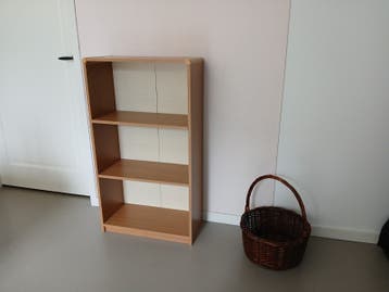 Houten Boekenkast met 3 Planken - Compact en Praktisch