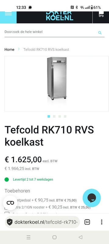Koelkast Yefcold RK 710 gratis