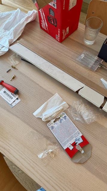 IKEA Möcklarp Achterplint Keuken 287x10cm