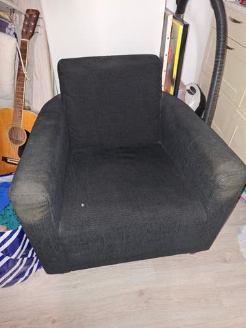 Comfortabele 1-persoons stoel - donker antraciet