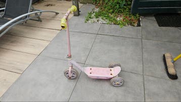 Roze 3-wieler step voor kinderen, gebruikt