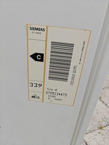 Siemens GI13B02 Vriezer met 4 lades