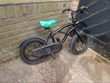 Stoere zwarte kinderfiets - Gebruikt